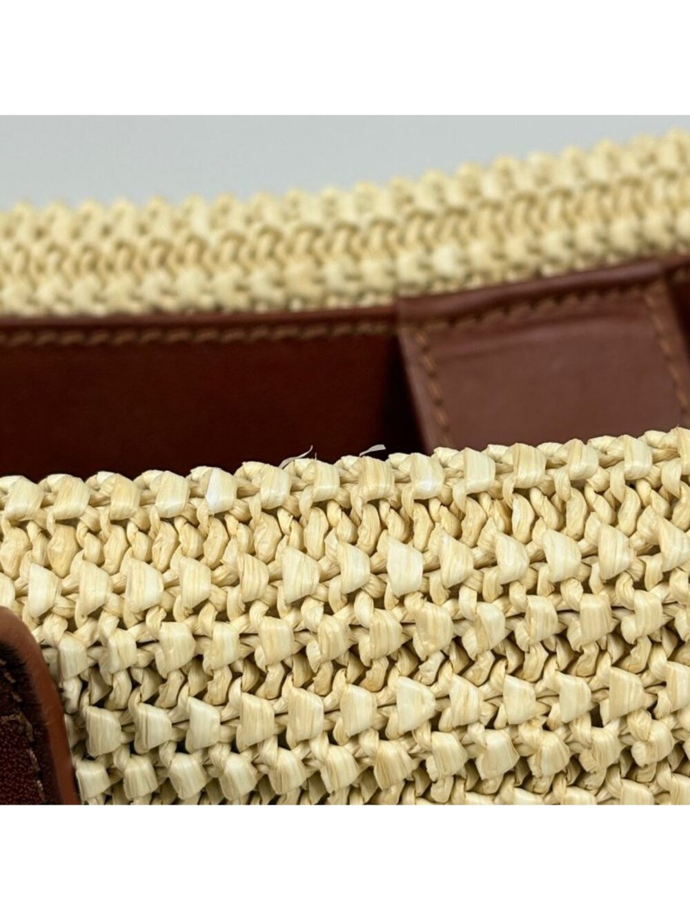 ★SOLD★ Saint Laurent Paris Tote Fringe Tassel Raffia Beige Brown - Picture 4 of 8